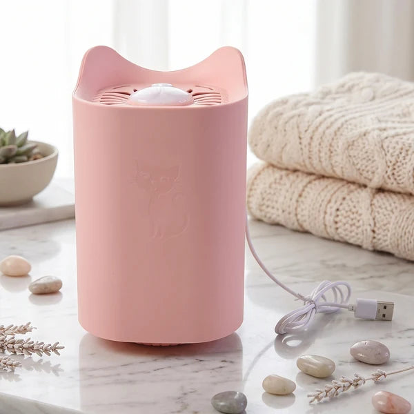 Cute Cat-Ear Mosquito Killer Lamp – Pink USB Photocatalysis Trap (Chemical-Free, Home Décor Friendly)