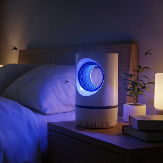 LED Mosquito Killer Lamp – USB Suction Trap (Chemical-Free, Bedroom Safe)